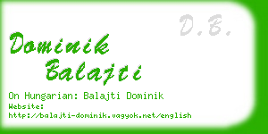 dominik balajti business card
